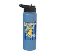 Squeeze Me Lemon Quote Cute Citrus Fruit Summer Pun Stainless Steel Insulated Water Bottle