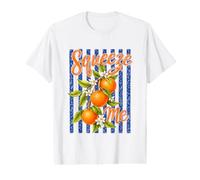 Squeeze Me Orange Juice Quote Cute Citrus Fruit Summer Pun Value Graphic T-Shirt