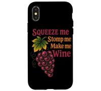 Squeeze Me Stomp Me Make Me Wine Grape Design Case for iPhone X/XS