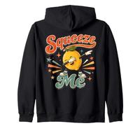 Squeeze Me Vintage Lemon Dabbing Funny Citrus Fruit Pun Kids Zip Hoodie