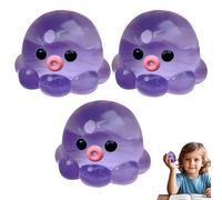 Squeeze Octopus Squishy Stress Toy, 3 Pack Fidget Toys Octopus, Portable Spherical Stress Relief And Anger-Relieving Toys, Homemade Bubble Squeezing Toy For Student Prizes Mental Health Travel School