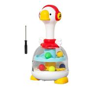 Squeeze & Spin Toy - Duck Shape Rotary Toy, Sensory & Development Toys, Interactive Sound Device With Jumping Light | Pop Press Ball Game For,