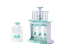 Squeeze Station, Food Maker & Pouch Filler, Fill 3 Reusable Pouches at Once, Easy to Use, Dishwasher Safe, Homemade Food Prep Essential
