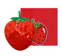 Squeeze Strawberry Toy - Sensory Fidget Fruit, Cute Decompressing Artifact with Soft Texture, Kids Adults Stress Relief, Home Office School, Travel Commuting Waiting Time Studying for Fun