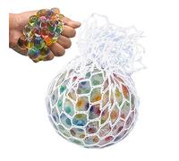 Squeeze Stress Ball, Rainbow Sensory Squeeze Ball, Sensory Stress Balls, Mesh Stress Relief Balls, Rainbow Mesh Squishy Ball, Relief Dna Stress Balls, Fidget Toy For Kids And Adults