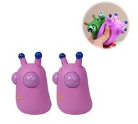 Squeeze Stress Toys, Eye-Popping Insect-Inspired Novelty Stress Relief Tools, Fun Popping Ball Toys for Kids and Adults, Party Favors and Gifts (Purple 2pcs)