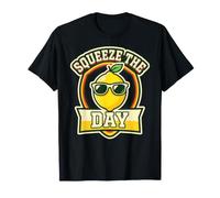 Squeeze The Day Funny Lemon Citrus Humor Pun T-Shirt