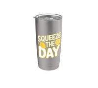 Squeeze The Day Funny Lemon Stainless Steel Insulated Tumbler