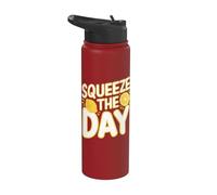 Squeeze The Day Funny Lemon Stainless Steel Insulated Water Bottle