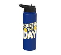 Squeeze The Day Funny Lemon Stainless Steel Insulated Water Bottle