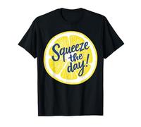 Squeeze The Day Lemon Citrus Funny Summer Vacation Graphic T-Shirt