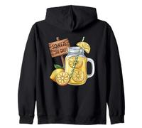 Squeeze The Day Lemon Jar Motivation Zip Hoodie
