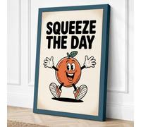 Squeeze the Day Retro Canvas Wall Art Print 36x24 Inch