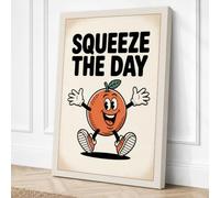 Squeeze the Day Retro Canvas Wall Art Print 36x24 Inch