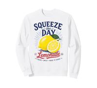 Squeeze the Day Retro Lemonade Lemon Summer Fruit Design Sweatshirt