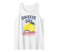 Squeeze the Day Retro Lemonade Lemon Summer Fruit Design Tank Top