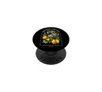 Squeeze The Day Vintage Lemon Bee Botanical Summer Fruit PopSockets Adhesive PopGrip