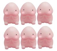 Squeeze Toy 6Pcs Penis-shaped Stress Toy with Cute Expression in Praying Posture 1.5in Portable Rubber Funny Toys for Stress Relief, Prank, Gifts Squeeze Toys Relief Cute