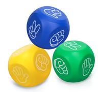 Squeeze Toy Foam Dice, Fidget Toy Sensory Ball for Finger Guessing Game, 3 PCS Rock Paper Scissors Game Dice for Adults Kids Stress Relief, 7cm Goodie Bag Filler Office Classroom Prize Learning