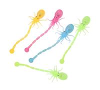 Squeeze Toys 1/5Pcs Stress Relief Octopus Squeeze Toy with Light Soft Stretchy Light-up Glowing Long Tail Clear Sensory Fidget Toy