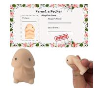 Squeeze Toys and A Card, Weird Gifts, Cute Sensory Toys for Autism and Anxiety Relief, Tricky Prank Decompression Ding Ding Pinch Toy, Funny Office Gifts, Funny Adult Gift