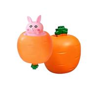 Squeeze Toys, Convenient To Carry, 2pcs, Easter Basket Stuffers, Easter Carrot Bunny Squeeze Toys, Adorable Design, For Travel, Car Rides, Or College Life
