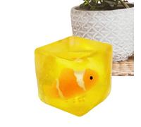Squeeze Toys for Kids | Realistic Soft Pocket Cube Fish Inside Decor - Sensory Squeeze Toy,for Christmas Stocking Stuffers Boy Girl Adults Party Favors