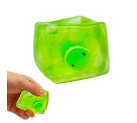 Squeeze Toys | Realistic Elastic Cube Fish Inside Decoration | Sensory Squeeze Toy | for Christmas Stocking Stuffers Boy Girl Adults Party Favors