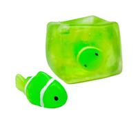 Squeeze Toys, Realistic Elastic Cube Fish Inside Decoration, Squeeze Stress Toy, For Christmas Stocking Stuffers Boy Girl Adults Party Favors