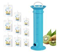 Squeezer Filler - Reusable Fruit Pouches Set, Leakage Proof Pure Color Food Pouch Maker, Eco-Friendly Storage Bags | Easy Fill Squeeze Machine for Organic Puree Yogurt Home Kitchen Meal Prep