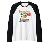 Squeezing The Day Positive Motivation Raglan Baseball Tee