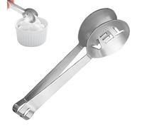 Squeezing Tongs | Round Stainless Steel Anti-Scald Bag Squeezer | Bag Holder for Searing Ice Cubes Black Earl Grey Ice Bags Milkshake
