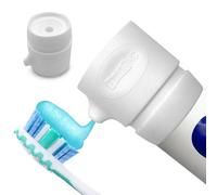 SqueezMe EasyPump Toothpaste Dispenser Cap - Self Closing Silicone Toothpaste Cap for Kids & Adults - No-Mess, Standing Design - Universal Fit for Tubes Up to 230g - Push-On, No-Twist Easy Install