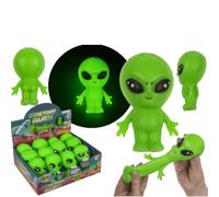 Squeezy Alien 18cm Long Glow In The Dark (1 Supplied) Boys Girls