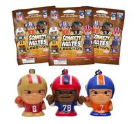SqueezyMates NFL Football Mystery Blind Bag 3-Pack, Official NFL Legend Player Squishy Toy, Slow Rising Foam with Carabiner Clip for Ages 4+, 2026