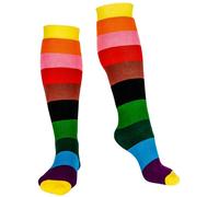 Squelch 3 in 1 Welly, Hiking and Ski Socks Rainbow - - Size: ONESIZE