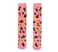 Squelch Childs Thick Wellie Socks 3-6Yrs Pink Leopard