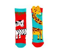 Squelch Childs Thick Wellie Socks 6-8Yrs Giraffe & Zebra