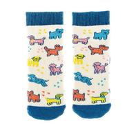 Squelch Childs Wellie Socks 1-2Yrs Pastel Poodles