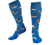 Squelch Grown Ups Socks - 3 in 1 Adult Socks - Hike, Ski & Welly Sock, Thick, Comfy & Soft, One Size Fits All (Geese)