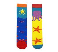 Squelch Thick & Cosy Welly Socks for Children - perfect for wellies, hiking or skiing (UK, Numeric, 7, 11, Regular, Under The Sea)