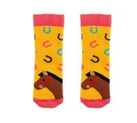 Squelch Wellies Childs Thick Wellie Socks 6-8yrs Orange Horses | Size: 6-8 Years Squelch Wellies Multicolor 6-8 Years