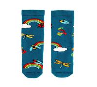Squelch Wellies Childs Wellie Socks 1-2 Yrs Rainbow Bugs in Blue | Size: 1-2 Years Squelch Wellies Blue 1-2 Years