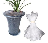 SquEqu 10 Meter Plant Pots Nettting Mesh Cover Elastic Sleeve Cat Barrier Protection Net Potting Mix Bark Keeper for Orchid Pot Flower Clay Ceramic Barrel Planters Bonsai Terracotta Succulents