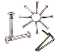 SquEqu 10 Pack Inline Skates Wheel Mounting Screws and Bolts Set Roller Skating Brake Mount Screw Bolt Kit for Roller Blade Wheels Replacement Adjustable Inline Skate Roller Hockey Wheels Repair