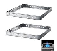 SquEqu 2 Pack Camping Stove Wind Guard Windscreen Blocker Compact Portable Detachable Windshield Wind Screen Block for Outdoor Gas Stoves Butane Burner Cooking BBQ Grill Hiking Picnic
