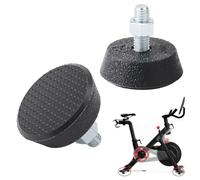 SquEqu 2 Pack Exercise Bike Leveling Feet Replacement Non Slip 3/8" Threaded Screw Stationary Bike Foot Levelers Pad Floor Protector for Exercise Bike Indoor Cycling Bike Workout Bike