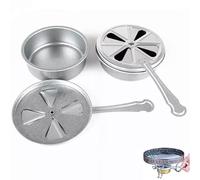 SquEqu 2 Pack Solid Fuel Tablets Holder Gel Fuels Burner with Fire Control Adjustment Extinguishing Cap for Storm Cooker Spirit Alcohol Stove Chafing Dish Set Buffet Warmer Camping Stoves