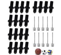 SquEqu 30 Pack Basketball Pump Needles Air Inflation Needle Adapter Inflating Valve Nozzle Kit Replacement for Football Soccer Sports Ball Volleyball Rugby Matchball Leak Repair