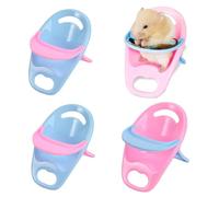 SquEqu 4 Pack Hamster Booster Seat Feeding Seat with Tray Guinea Pig Dining Chair Table Tray for Hamster Cage Small Animal Pet Habitat Decor Mice Rat Rodents Hamsters Gerbils
